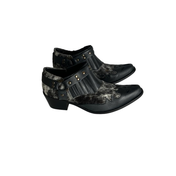 Agave Sky Gigi Genuine Leather Cowhide Bootie - Picture 4 of 14